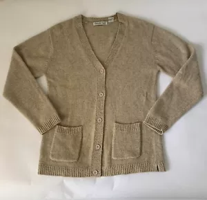 Vintage Samantha Taylor Strickjacke Pullover Damen M hellbraun Lammwolle Cottagecore Boho - Bild 1 von 9