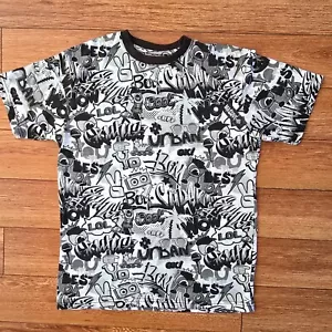 Men's Massive Full Graphic Print Short Sleeve Crew Neck T Shirt Size Medium - Picture 1 of 9