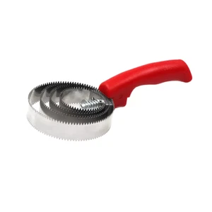 Tough 1 Reversable Stainless Steel Curry Comb Horse Grooming Brush 4-Ring - Picture 1 of 2