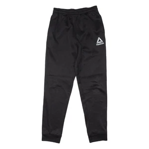 REEBOK Boys Track Pants Black Tapered XL W25 L27 - Picture 1 of 6