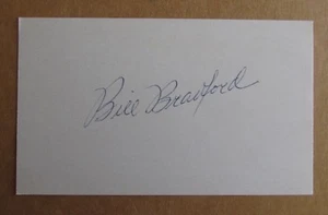 BILL BRADFORD SIGNED AUTOGRAPH 3X5 INDEX CARD 1956 KANSAS CITY ATHLETICS D.2000 - Picture 1 of 1