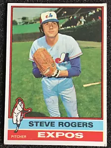 1976 Topps Baseball EXPOS STEVE ROGERS AUTOGRAPHED Card #71 BLUE INK - Picture 1 of 4