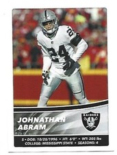 Johnathan Abram 2022 Panini NFL Sticker & Card Collection #281 Raiders