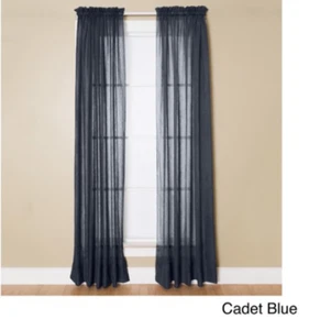 Miller Curtains Sheer Preston Rod Pocket 51" x 63" Window Panel - Cadet Blue - Picture 1 of 2