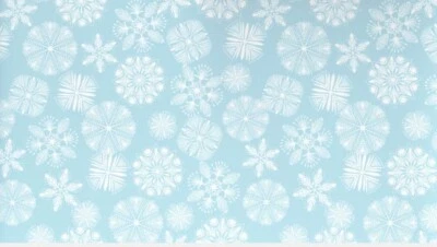 Hallmark Wrapping Paper Christmas Snowflakes on Light Blue 22.5 sq ft Roll Holid - Image 1 of 4