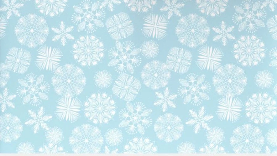 Hallmark Wrapping Paper Christmas Snowflakes on Light Blue 22.5 sq ft Roll Holid - Image 1 of 4