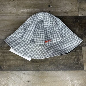 Nike S/M Women's Bucket Hat Cap Gray Houndstooth Sherlock Holmes DJ5840-010 - Picture 1 of 5