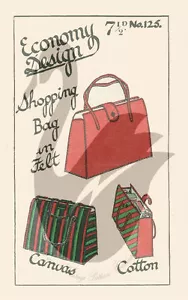 Reproduction Vintage Economy Design Shopping Bags Sewing Pattern ED125 - Picture 1 of 1