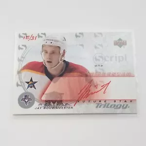 2003-04 Upper Deck Trilogy Scripts Red Ink #S1JB Jay Bouwmeester /31 - Bild 1 von 1