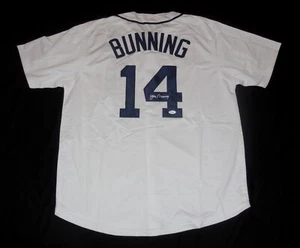 JIM BUNNING AUTOGRAPHED CUSTOM JERSEY (DETROIT TIGERS) - JSA COA! - Picture 1 of 4