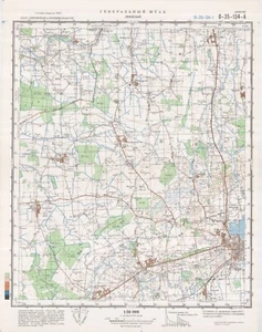Russian Soviet Military Topographic Map – LIKENAI (Lithuania). 1:50K, 1983 - Picture 1 of 7