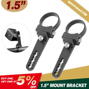 2x 1.5" Mounting Bracket LED Light Bar Clamps Fog Offroad Tube Bull Bar ATV 4WD - Picture 1 of 9