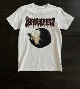 Devourment band Cat Short Sleeve Cotton White All Size Shirt AG2147 - Picture 1 of 3