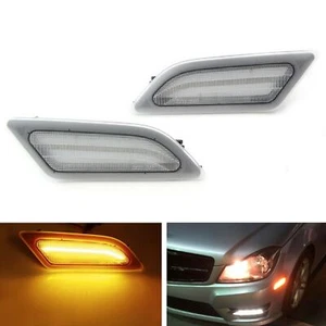 Luces marcadoras laterales LED ámbar Euro Clear para 12-14 Mercedes W204 LCI Clase C - Imagen 1 de 10