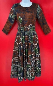 Samantha Sung Florance A-Linie Blumen Herbstfarben schönes Kleid Größe 2 - Bild 1 von 16