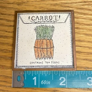 Imán de zanahoria Russ Berrie and Company contiene 10 semillas - Imagen 1 de 8