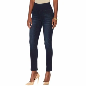 DG2 by Diane Gilman Womens Virtual Stretch Suddenly Slim Jegging , Indigo, S - Picture 1 of 5