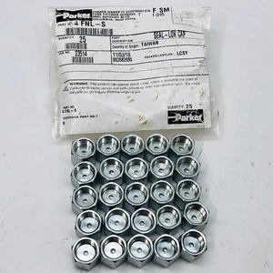 LOT OF 25 PARKER 4 FNL-S SEAL-LOK CAP -23514 - Picture 1 of 7