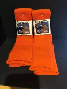 2 Paar Cornerstone Fußball Socken Größe Large 10-13 orange NEU - Bild 1 von 4