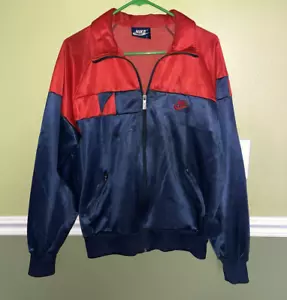 Vintage 70er/80er Original Nike Blue Tag Track Warmup Bomberjacke Colorblock Gr. L - Bild 1 von 4