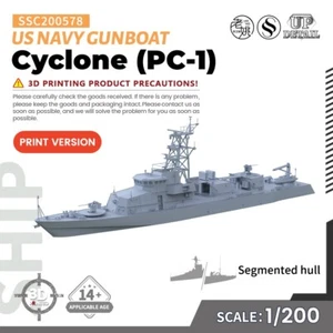 SSMODEL SSC200578-A 1/200 Kit Modelo Militar Ciclón de la Marina de los Estados Unidos (PC-1) Cañonera - Imagen 1 de 4