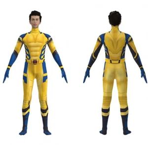 Wolverine Costume Adults Jumpsuit Superhero Cosplay Costume - Picture 1 of 5