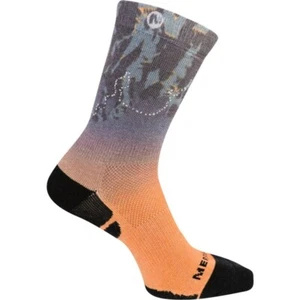 Merrell Mens Printed Performance Crew Socks Reflective Ombre S/M 5-8.5 Wom/5-9.5 - Picture 1 of 6