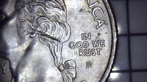 2005 P In God We Rust Kansas State Quarter Error Coin Cover