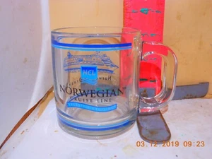 NORWEGIAN CRUISE LINE , NORWEGIAN DREAM MUG - CLEAR GLASS , NO DAMAGE! - Picture 1 of 2