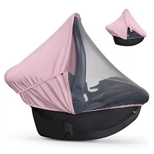 2-in-1 Baby Car Seat Cover for Baby Carseat Cover | Car Seat Sun Shade Pink - Picture 1 of 7