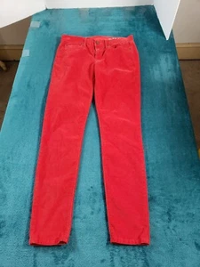 Gap Jeans Sz 26 Womens Red Mid Rise Jegging Ladies Pants Stretch Corduroy - Picture 1 of 13