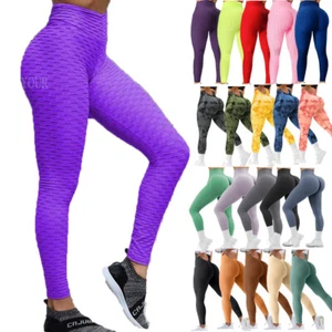 Womens Gym Fitness Leggings High Waist Compression Training Sport Yoga Pants - Picture 1 of 66