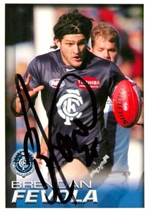 Signed 2005 Carlton Blues AFL Herald Sun Card - Brendan Fevola - Picture 1 of 3