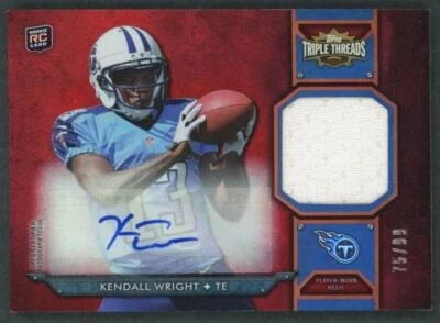 2012 Topps Triple Threads Kendall Wright Rookie Patch Auto /99 RC #TTRAR-53 - Image 1 of 2