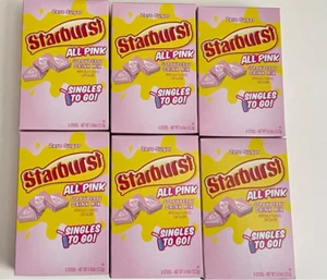(6-Boxes) Starburst ALL PINK Strawberry Drink Mix 6-Sticks Singles To Go BB 4/26 - Picture 1 of 2
