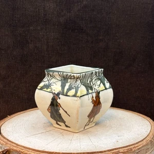 Royal Doulton Vaso Quadrato Serieware - Pescatore Galante Isaac Waltonware 2,25" - Foto 1 di 19