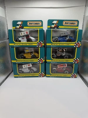 MATCHBOX 1991 S1 SPRINT CARS Set SWINDELL, M+S KINSER, WOLFGANG, ALLEN, SELLO   Foto 1 de 3
