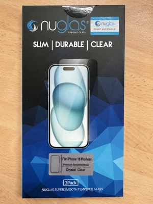 Tempered Glass Screen Protector for iPhone 16 Pro Max 2 Pack - Image 1 of 4