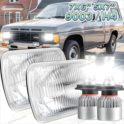 Par de faros LED de haz alto/bajo DRL de 5X7" 7x6" pulgadas para carrocería rígida Nissan Foto 1 de 4