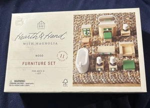 Hearth Hand Magnolia Toy Dollhouse Furniture 11-Pieces Wooden Set Bath Vanity - Picture 1 of 3