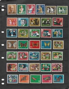 Estampillas de Alemania: emisiones semipostales 1958-1974; 97 diferentes (24 juegos); original - Imagen 1 de 3
