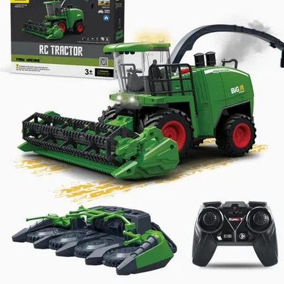 RC-Traktor Ferngesteuerter Mähdrescher, Mähdrescher Spielzeug mit Sprühfunktion - Bild 1 von 4