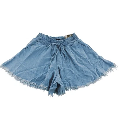 Pantalones Cortos de Denim Sincerely Jules Nuevos con Etiquetas Cintura Ajustada Dobladillo Deshilachado Cordón L Foto 1 de 4