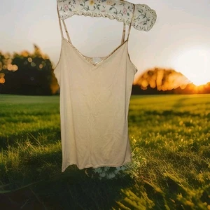 Hanro Schweiz T-Shirts Baumwolle beige ärmellos Tank Gr. S  - Bild 1 von 3