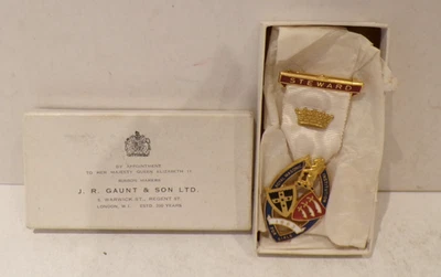 J R GAUNT & SON LTD BOXED MASONIC STEWARD’S MEDAL INSTITUTION FOR GIRLS BOXED - Image 1 of 4