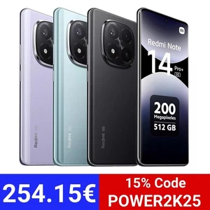 Smartphone Xiaomi Redmi Note 14 Pro Plus 12+512GB 5G 200MP 6,67" AMOLED HyperOS - Imagen 1 de 19