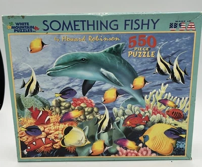 White Mountain 550 Piece Puzzle Something Fishy 2008 NEW SEALED USA Made - Image 1 of 4