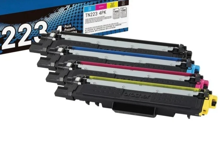 Cartuchos de tóner TN223 negro, cian, magenta, amarillo, paquete de 4 PARA HERMANO Foto 1 de 1