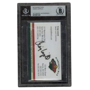 Craig Leipold Autographed Signed Minnesota Wild Business Card Beckett - Picture 1 of 2