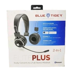Blue Tiger Elite Plus Black Over the Ear Headset - 17-130395 SEALED - Photo 1 sur 1